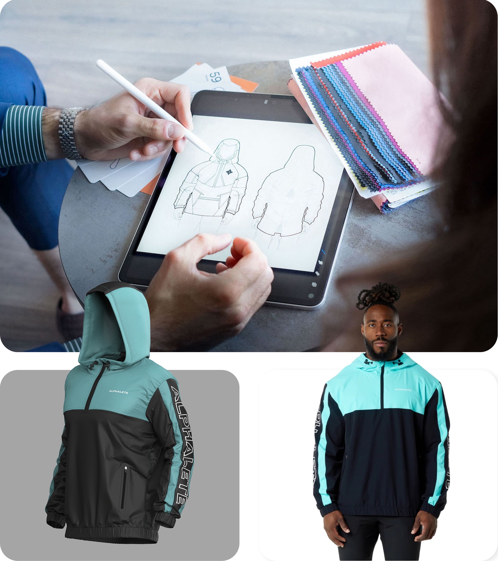 Activewear design sketch