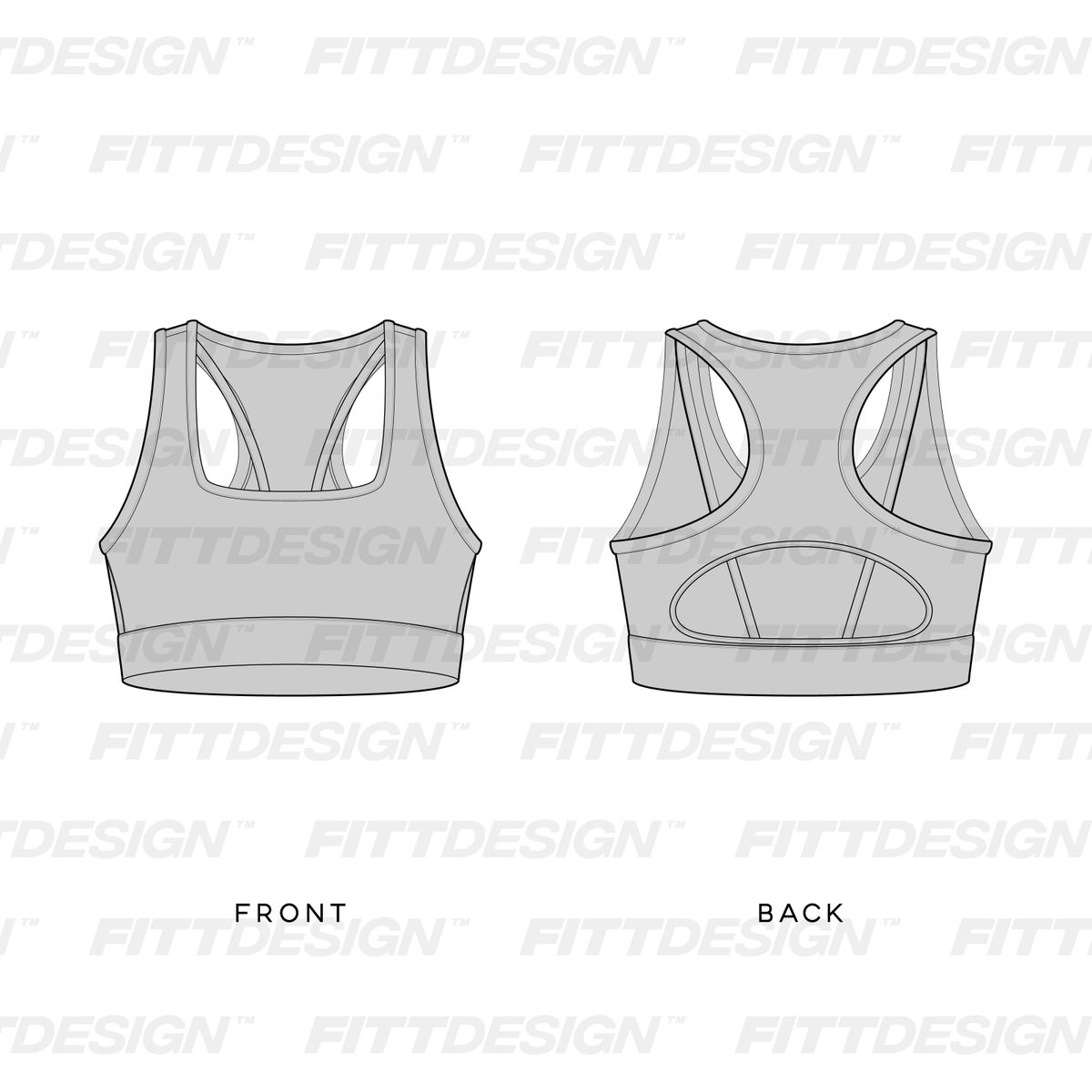 Ladies High Impact Back Cut Out Strappy Racer Back Sports Bra Tech