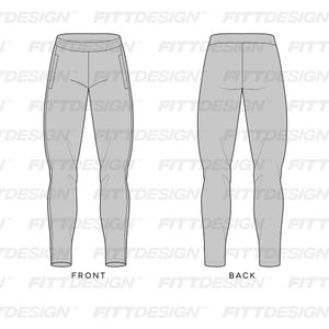 Mens Tapered Tech Fit Joggers | TechPackTemplate | FittDesign
